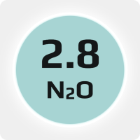 Закись азота (N2О) пищевая 2.8 (99,8%) в баллоне 5л, наполнение 3,1 кг., соединение G3/4 (DIN 9)
