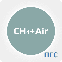 ПГС ГСО 1 разряд метан (СН4) 2,1% в воздухе (air) в стальном баллоне 5 л.