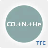 Лазерная газовая смесь: Диоксид углерода (CO2) 7,7% + Азот (N2) 15,4% + Гелии (Не) ост. в баллоне стальном 50 л. P=150.