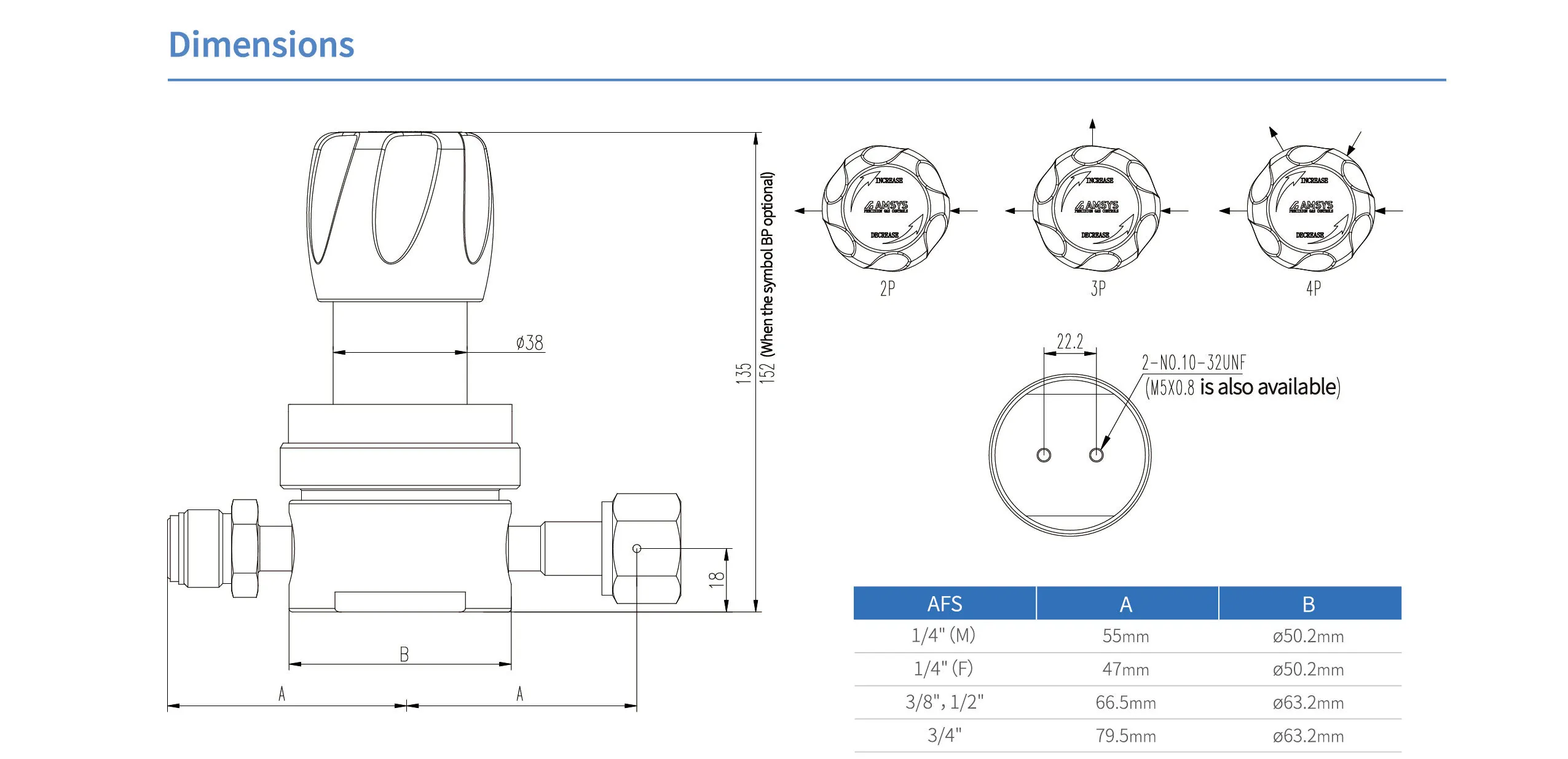 Регулятор AMFLO UHP AU22 Материал: Код S (Body-SUS316L VAR; Poppet, Nozzle, Gland-SUS316L; Diaphragm-Hastelloy®C-22; Seat: PCTFE); Поверхность 0.25 um; 2х портовый, вх. давл. 20.6 бар, CV-1.1